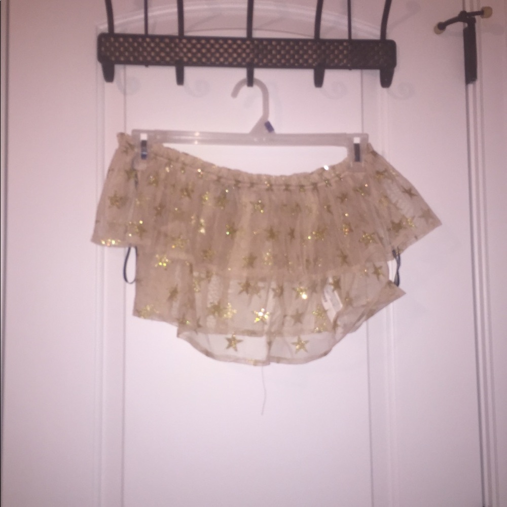 NWOT Forever 21 Mesh off the shoulder crop top!
